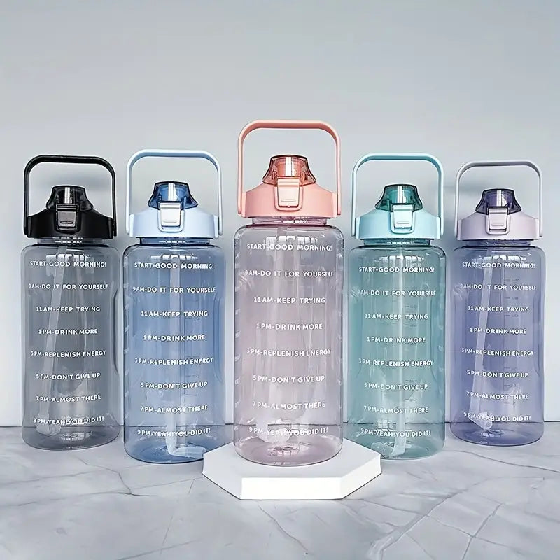 2L Large Capacity Sports Water Bottle with Straw