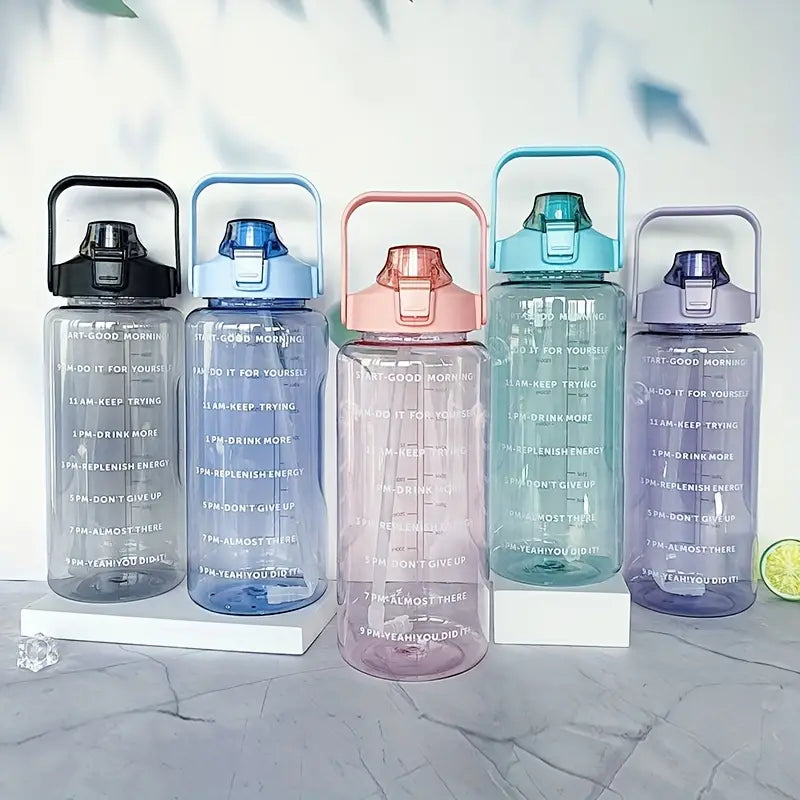 2L Large Capacity Sports Water Bottle with Straw