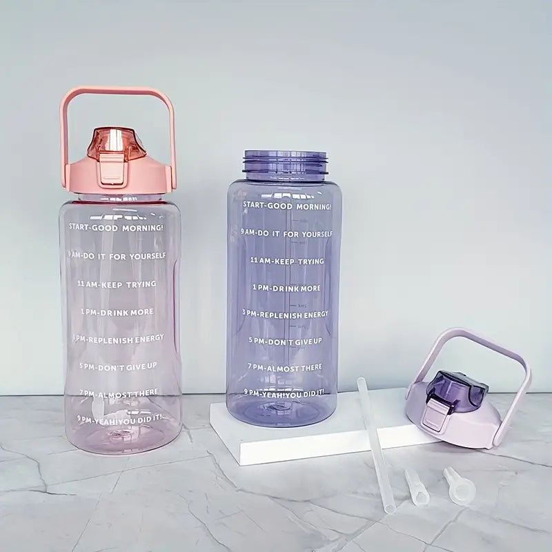 2L Large Capacity Sports Water Bottle with Straw