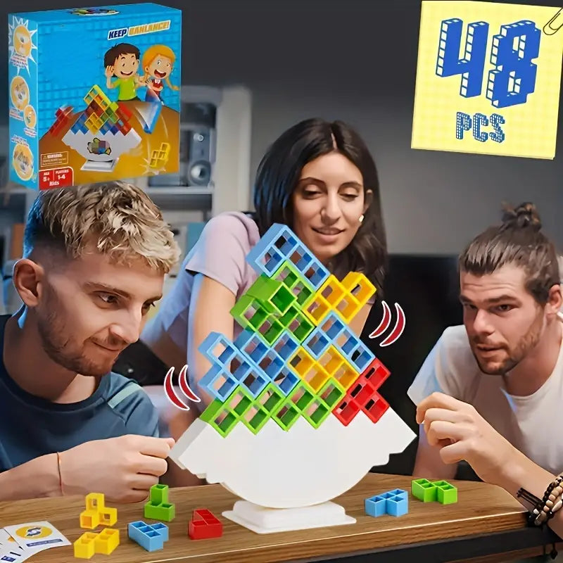 Fun Balance Stacking Building Blocks Board Game
