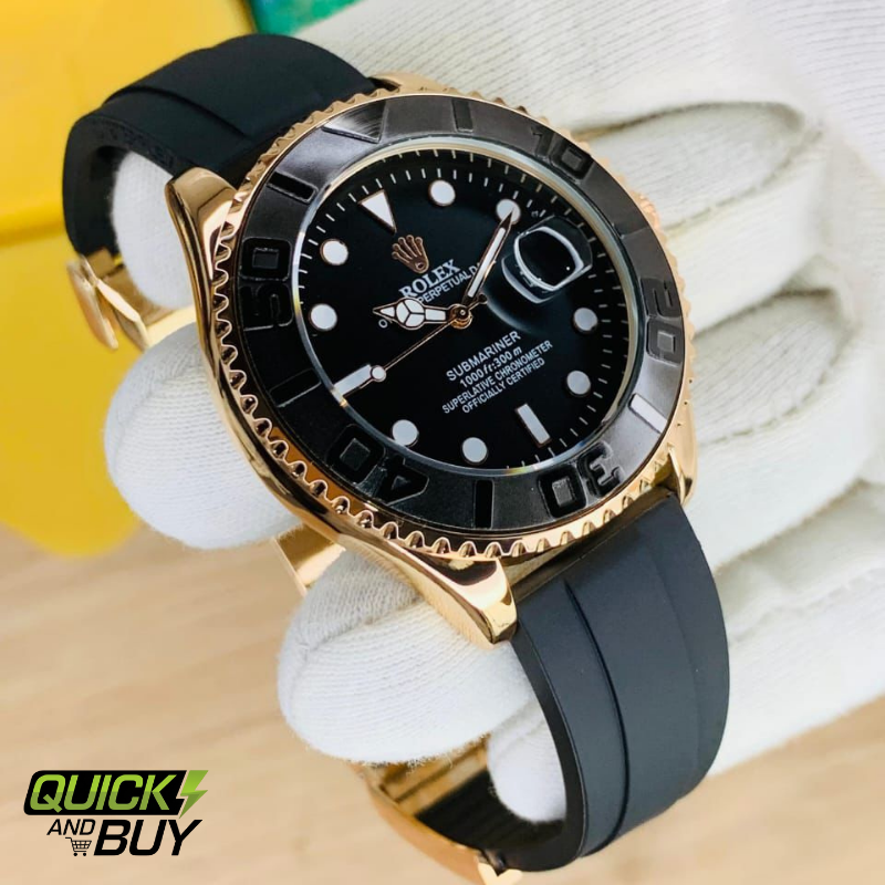 Rolex Yacht-Master Gents Watch – Big Dial with Rubber Strap