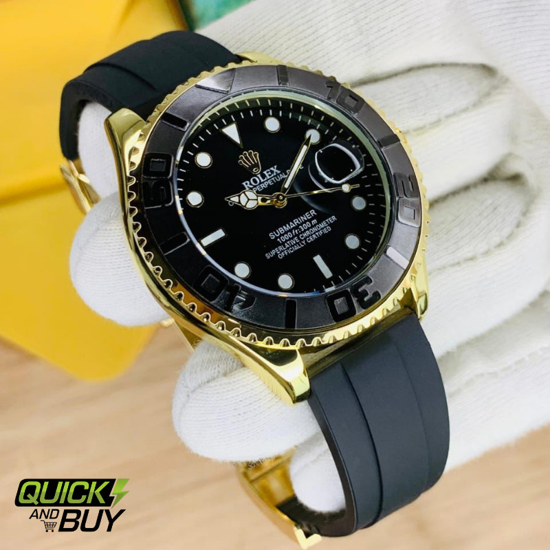 Rolex Yacht-Master Gents Watch – Big Dial with Rubber Strap