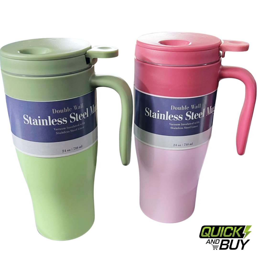 New NexGeneration 710ml Straw-less Push Button HotnCold Double Wall Tumbler