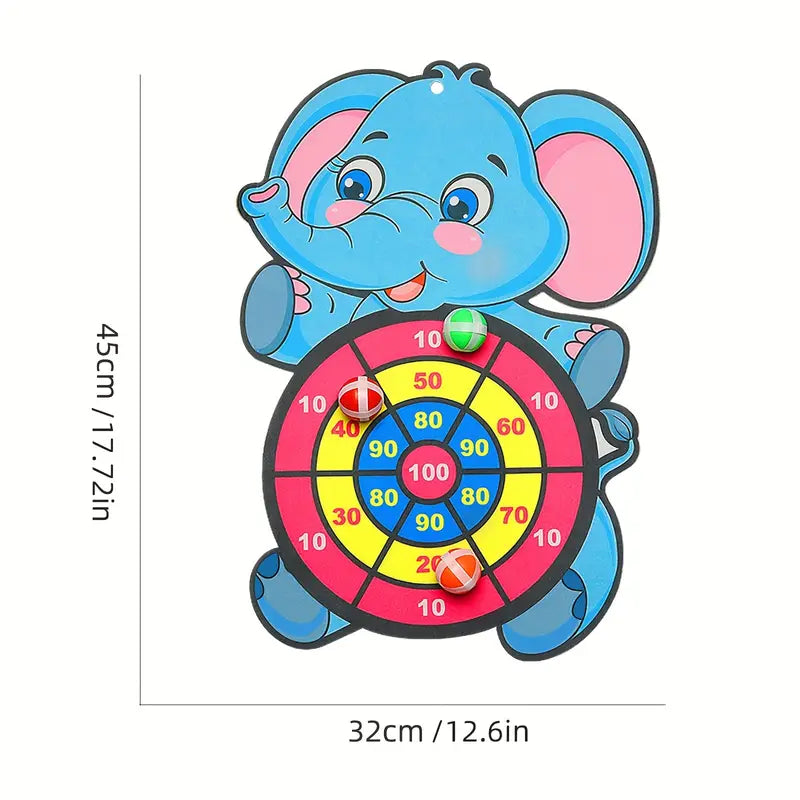 Children's Elephant Sticky Ball Dart Board