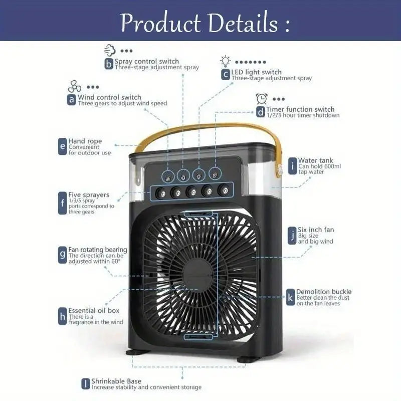 Compact 3-In-1 Fan and Air Conditioner for Home Use