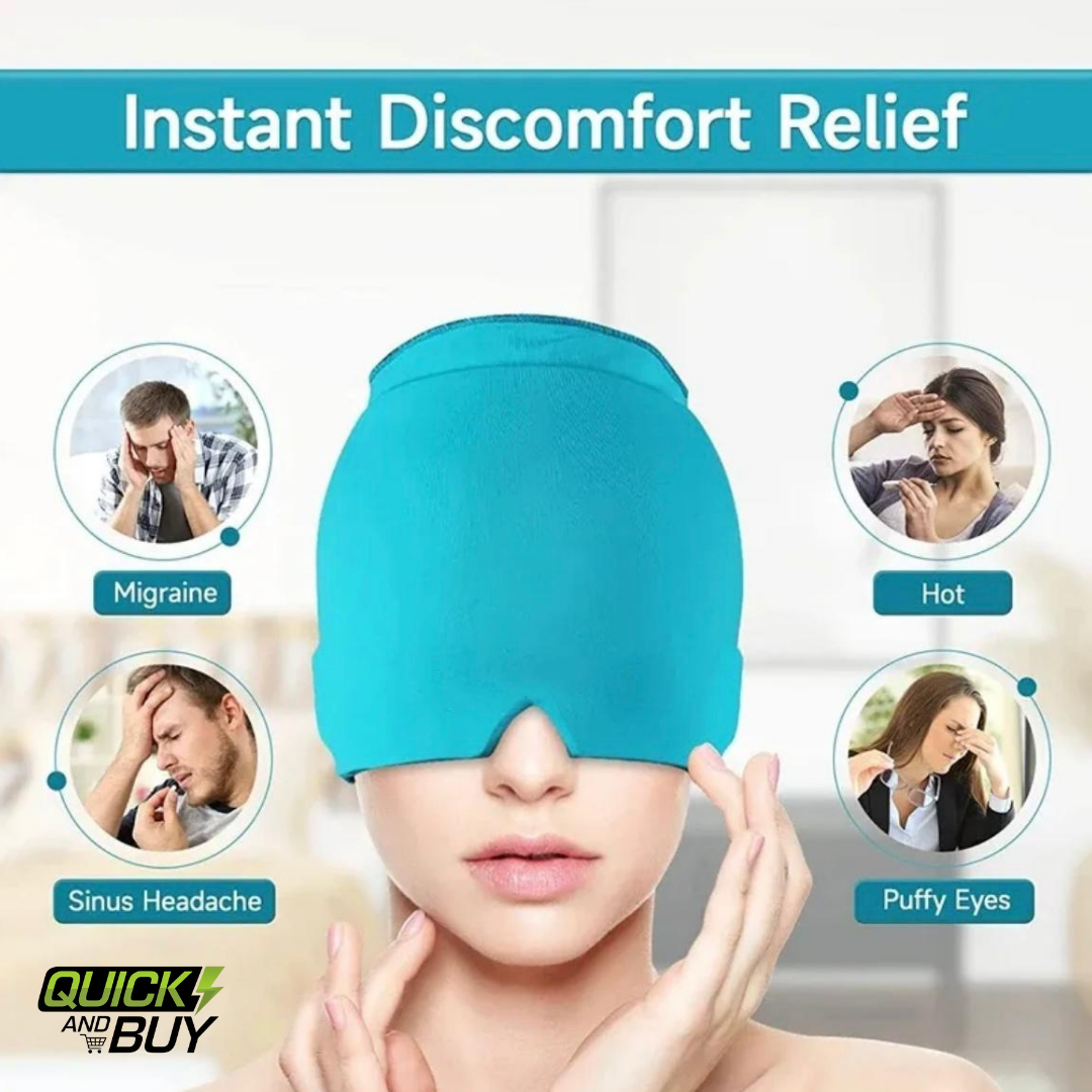 Cold Therapy Headache Relief Cap – For Migraine, Sinus & Eye Puffiness
