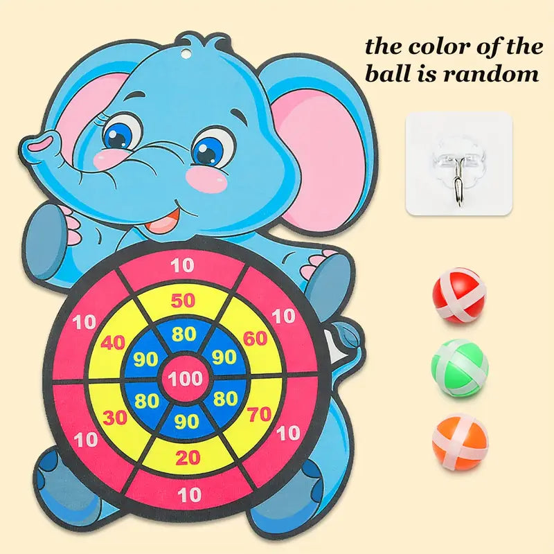 Children's Elephant Sticky Ball Dart Board