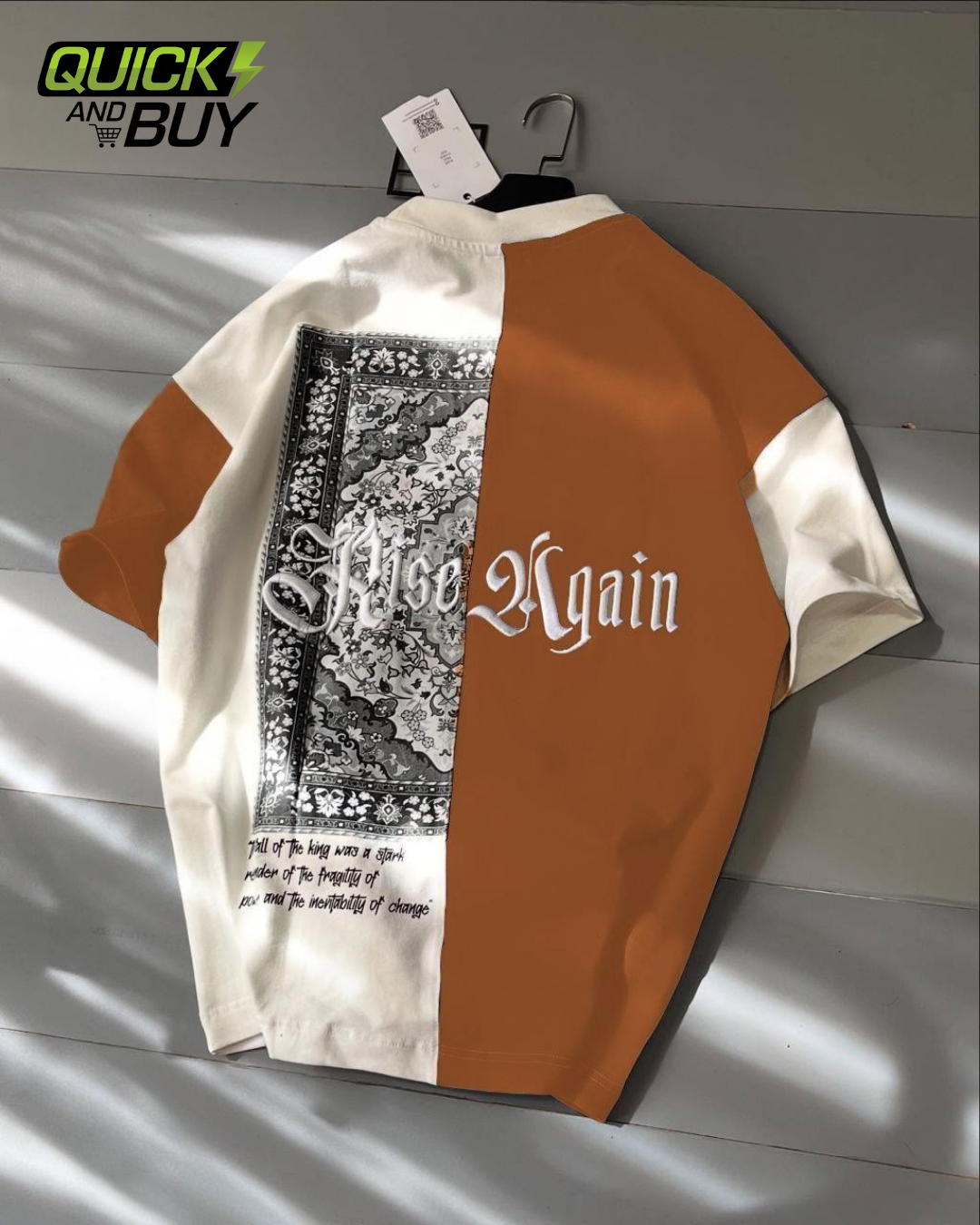 Rise Again Panel Drop shoulder T-Shirt