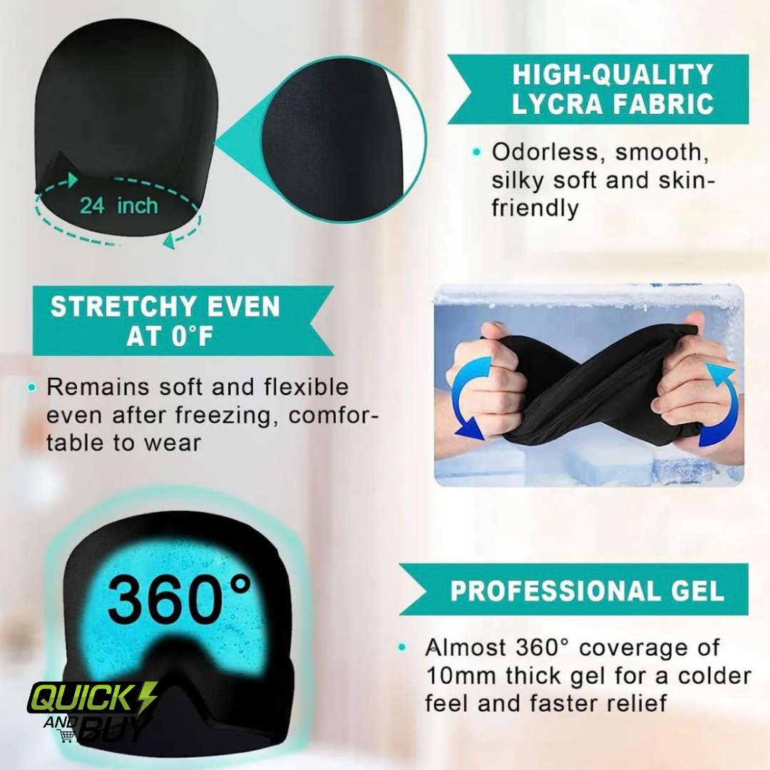 Cold Therapy Headache Relief Cap – For Migraine, Sinus & Eye Puffiness
