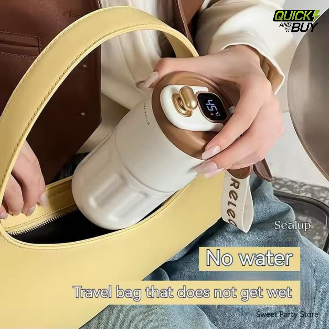 450ML Smart Travel Coffee Mug – Stainless Steel Insulated Thermos Bottle