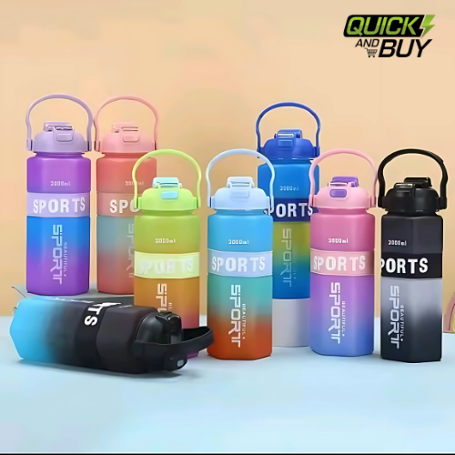 Three Piece Set Sports Water Bottle Set Large Capacity Hexagon Leak Proof