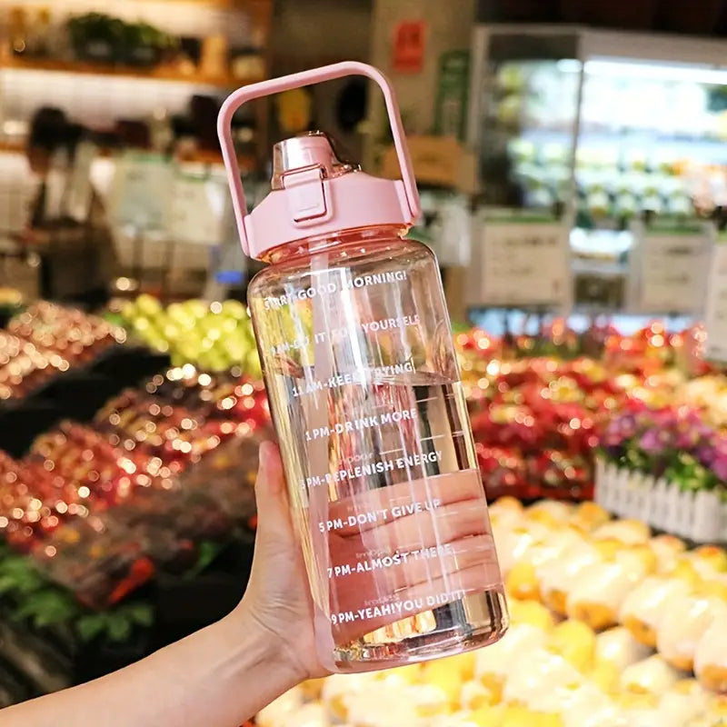 2L Large Capacity Sports Water Bottle with Straw
