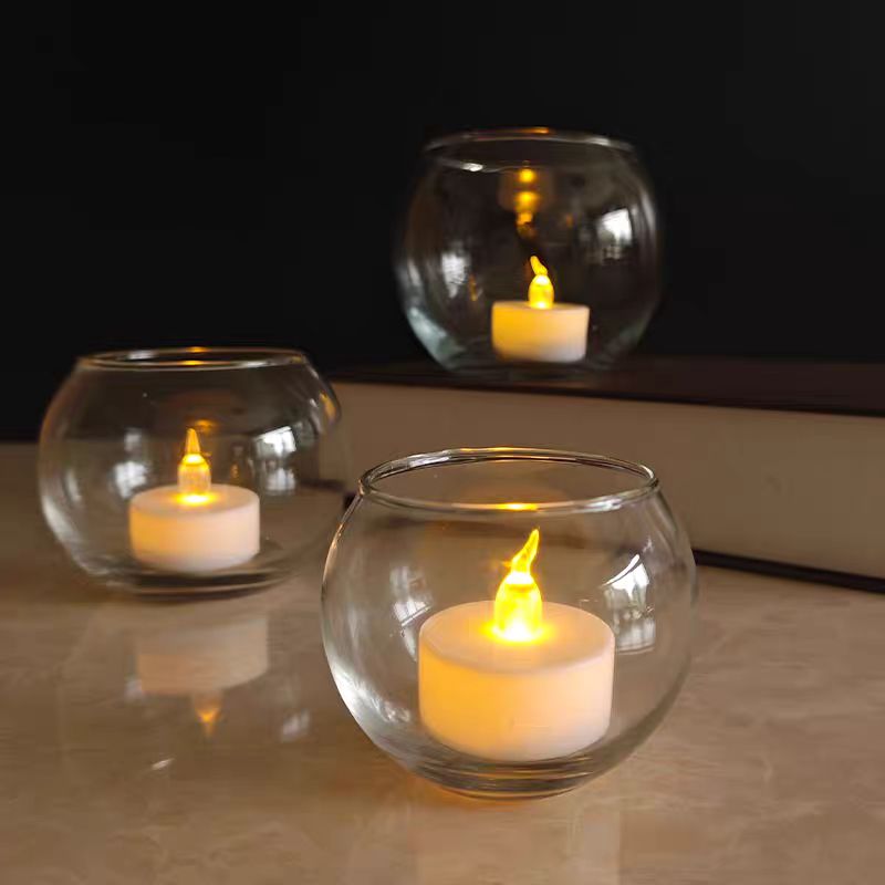 LED Glass Candle