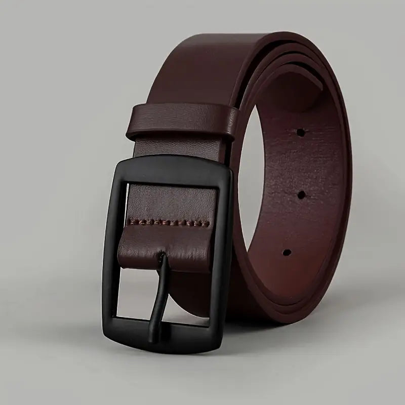1pc Men'S Fashionable PU Leather Belt