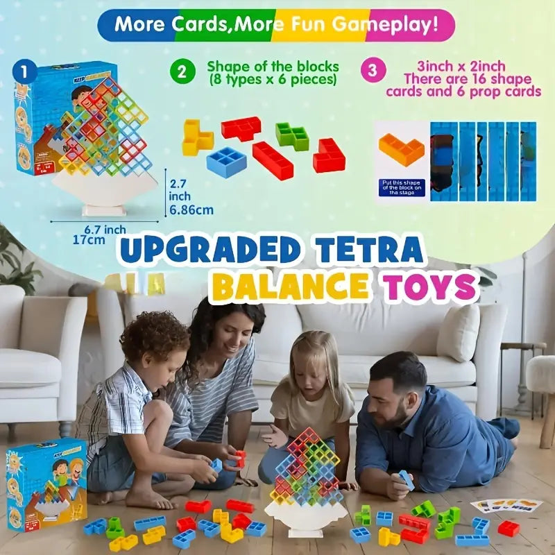 Fun Balance Stacking Building Blocks Board Game