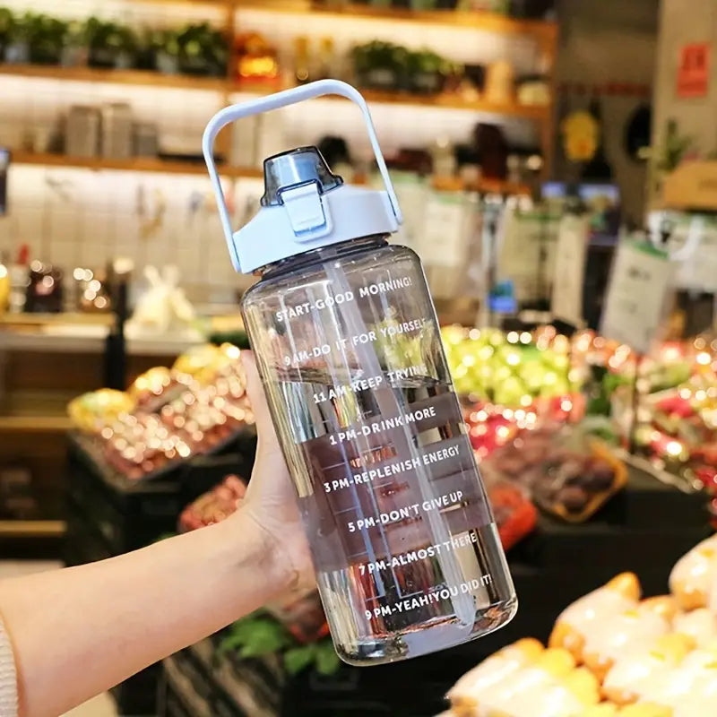 2L Large Capacity Sports Water Bottle with Straw