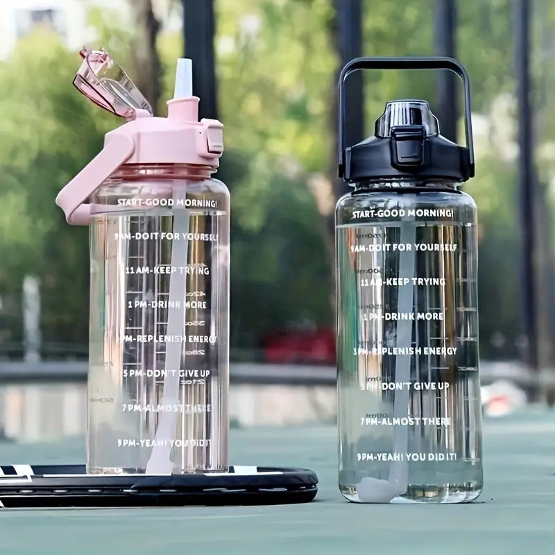 2L Large Capacity Sports Water Bottle with Straw