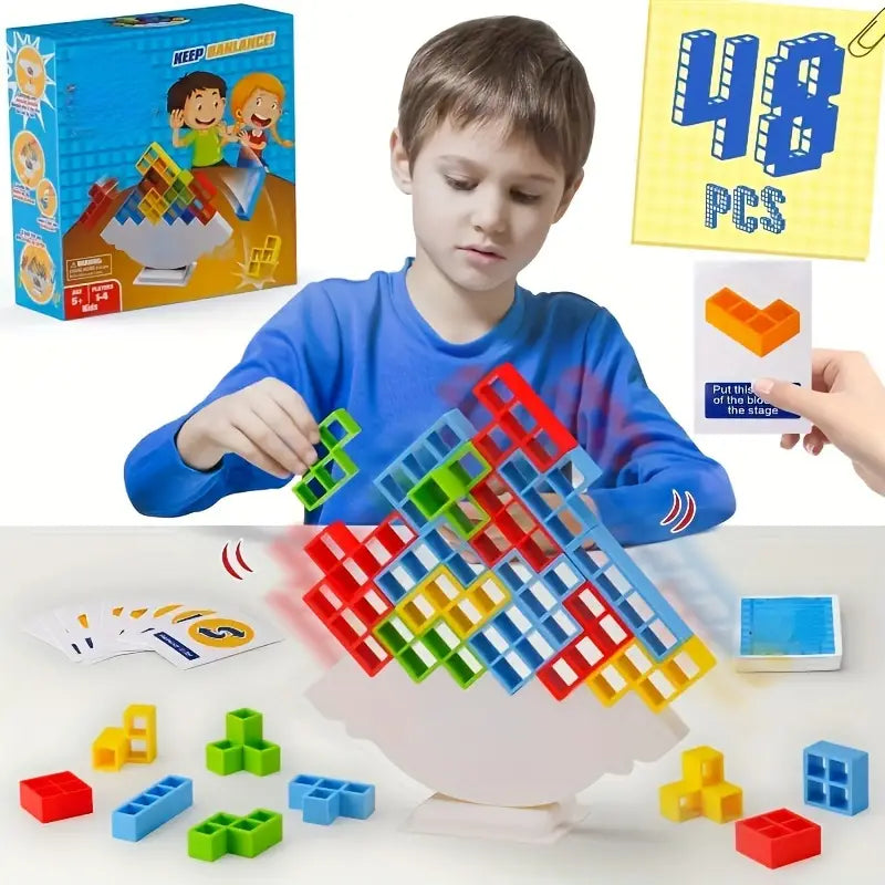Fun Balance Stacking Building Blocks Board Game