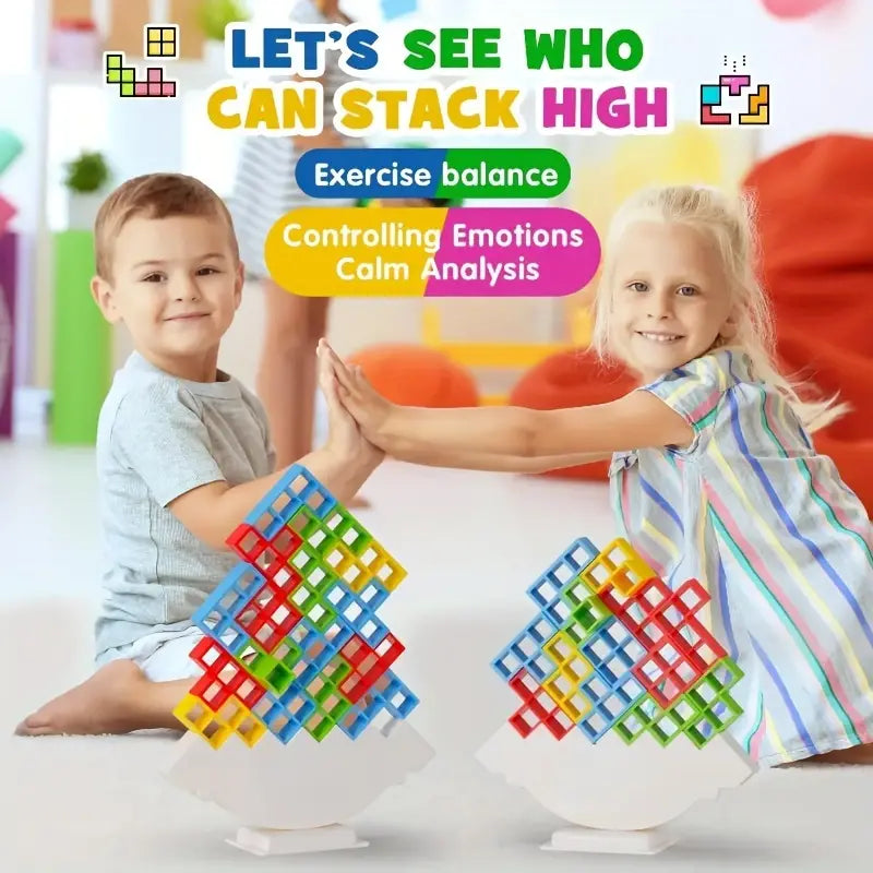 Fun Balance Stacking Building Blocks Board Game