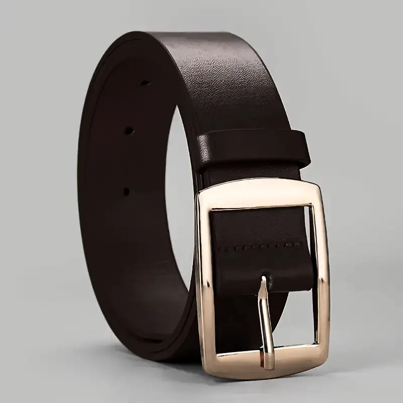 1pc Men'S Fashionable PU Leather Belt