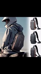 Men's Chest Pack Waterproof Anti-Theft Zipper Reflective Design Portable USB Charging Port Outdoor Sling Bag