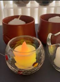 LED Glass Candle