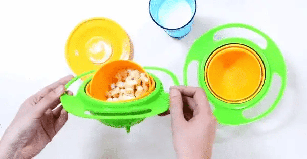 360º DEGREE SPILL RESISTANT MAGIC GYRO BOWL WITH LID FOR TODDLERS