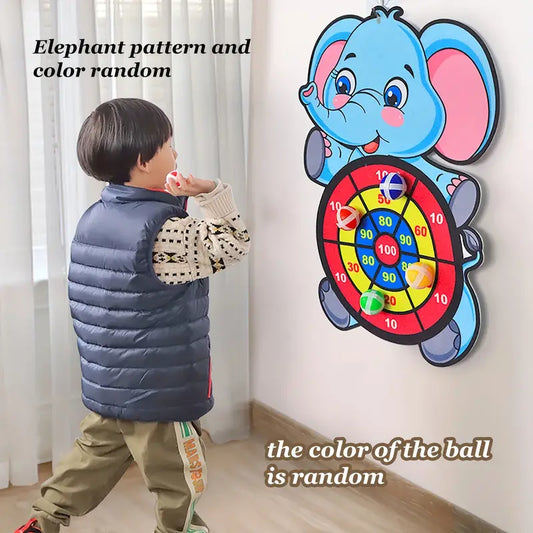 Children's Elephant Sticky Ball Dart Board