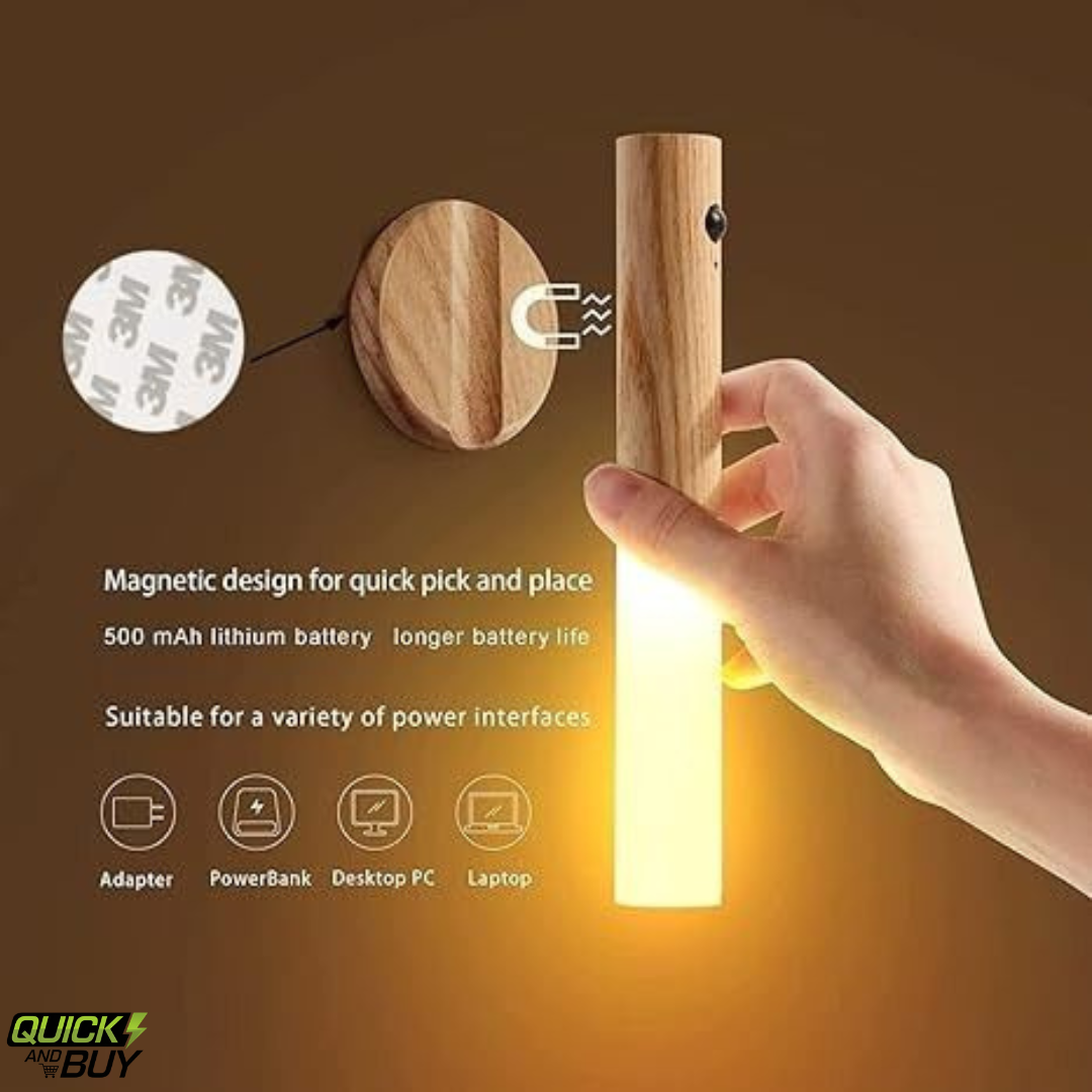 Motion Sensor LED Night Light (Rechargeable Magnetic Wall Lamp)