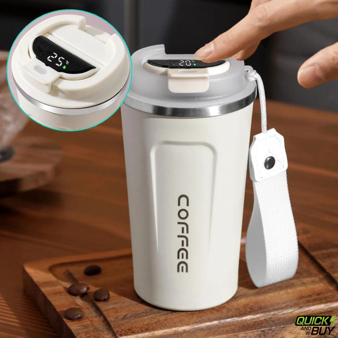 Smart Temperature Display Coffee Mug LED Touch Travel Cup