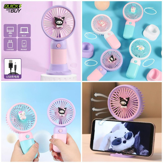 Premium Portable Mini Handheld Fan with Mobile Stand
