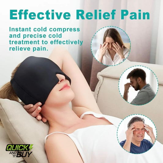 Cold Therapy Headache Relief Cap – For Migraine, Sinus & Eye Puffiness