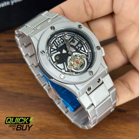 Hublot Skeleton Chain Watch – Heavyweight Luxury with Matt Finish