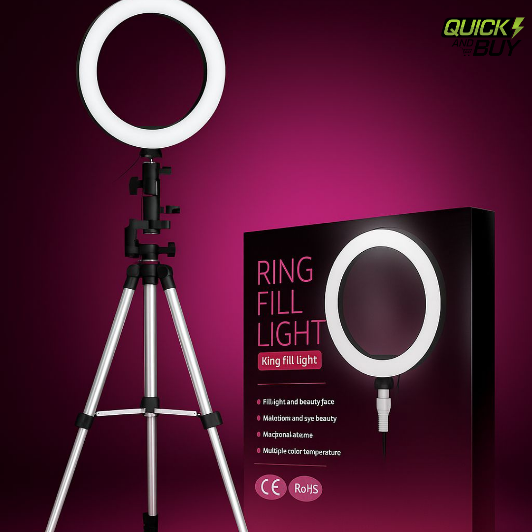 HX-260 Ring Light – 3 Light Modes with 7 Ft Adjustable Stand | High Quality