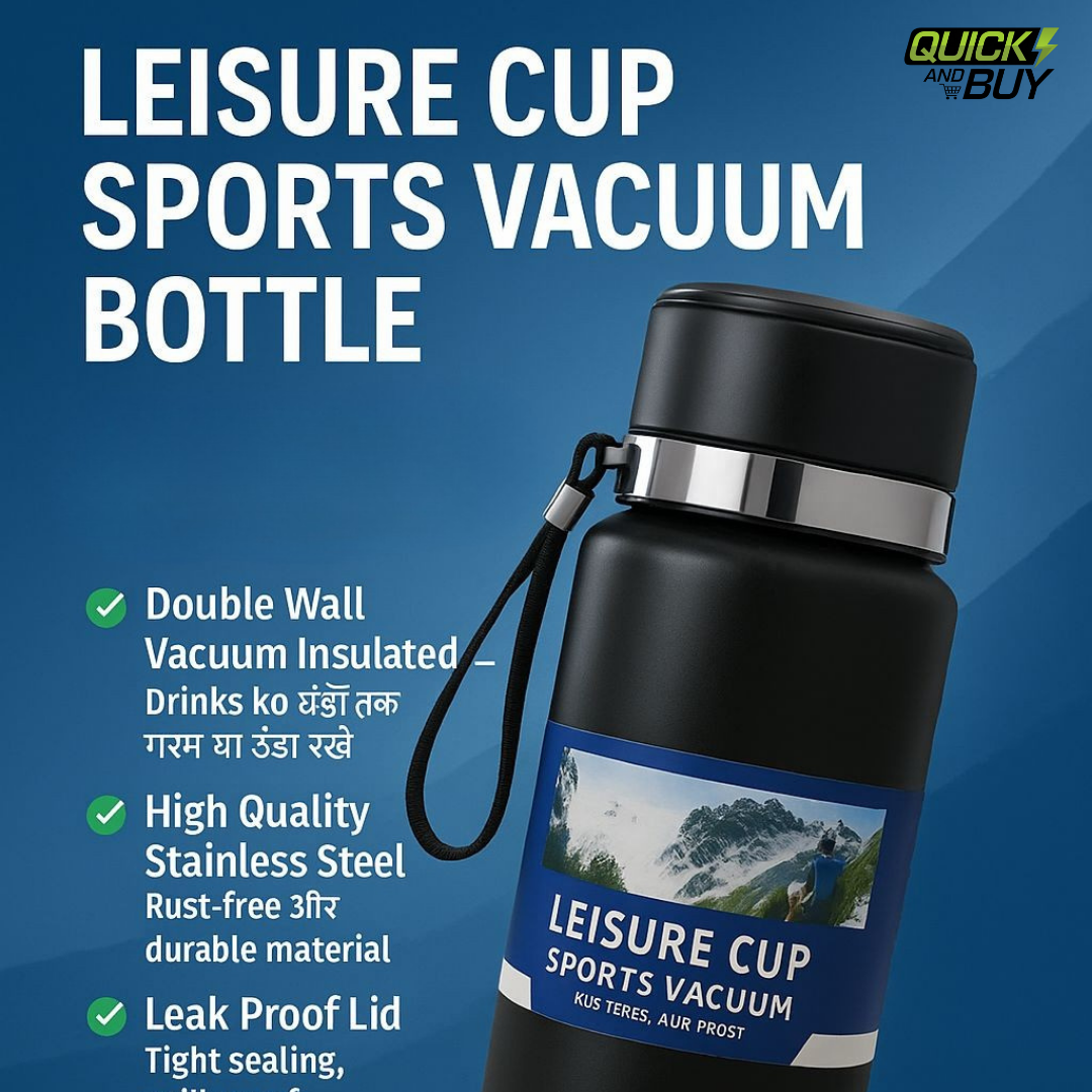 800ml Leisure Cup Sports Stainless Steel Water Bottle