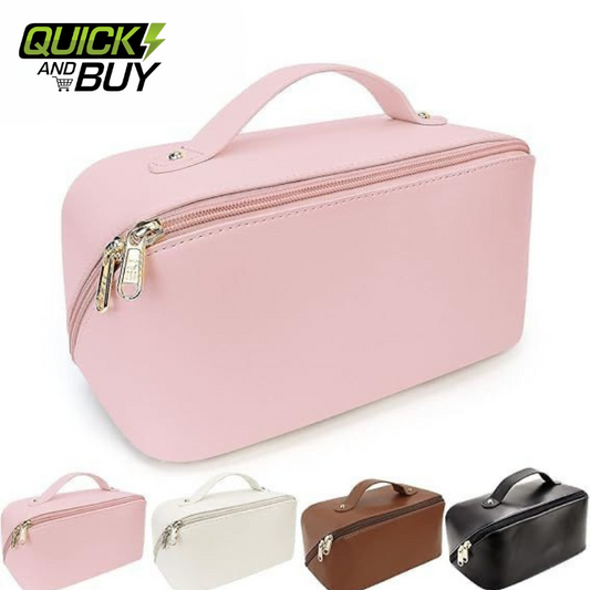 High End Retro-Paid Leather Travel Cosmetics Pouch