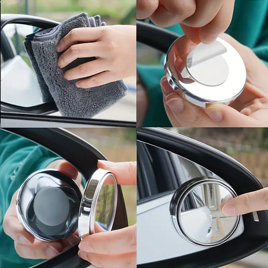 2pcs Car Rearview High-definition Round Mirror