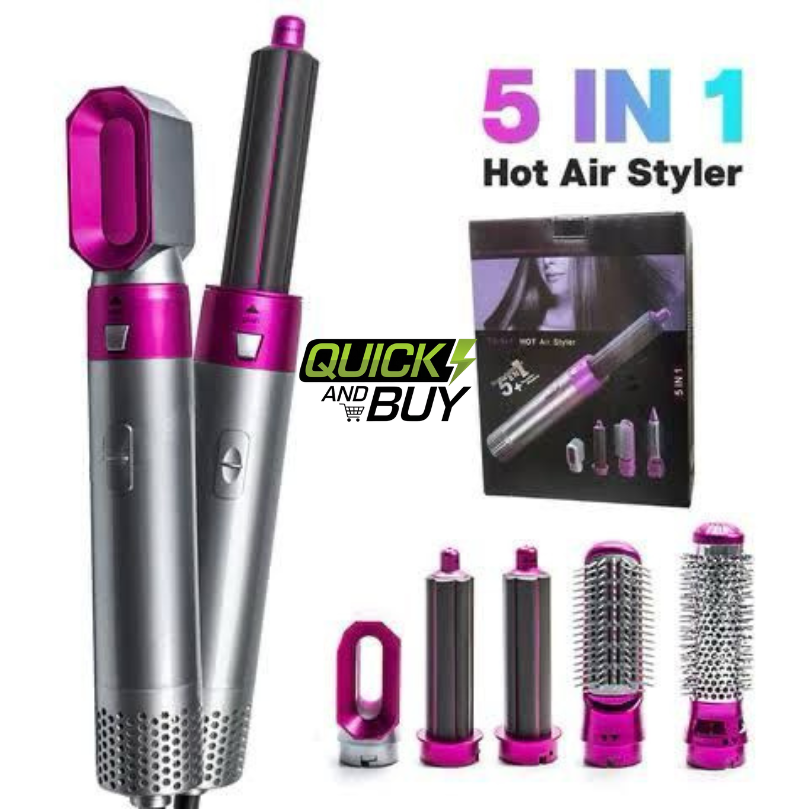 5in1 Electric Hot Air Brush Straightener and Dryer
