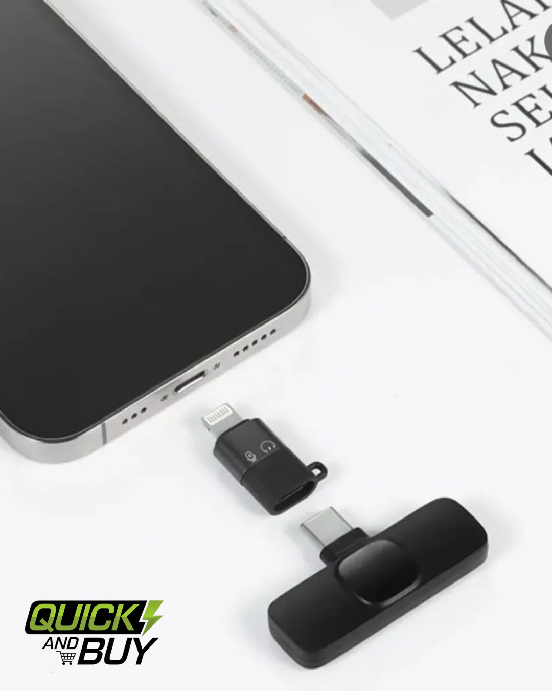 Wireless MIC K8 MICROPHONE Vlogging Mic with Microphone for Type C, Android, IOS Lightining & 3.5mm Jack