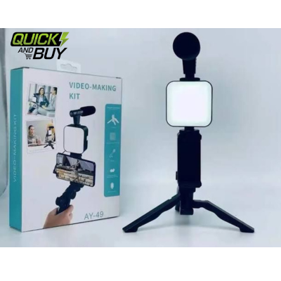 Handy VLogging Kit with Mic / Light and Wireless Remote