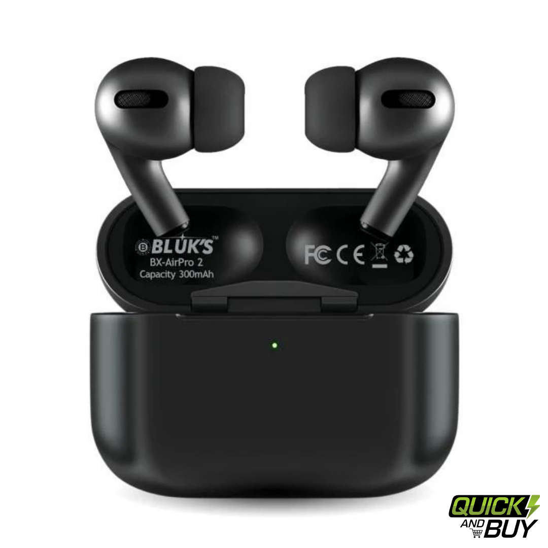 Bluk’s Bx Air Pro 2 Black – With 1 Year Official Warranty, Buzzer & Lanyard Cable (Type-C to Type-C)