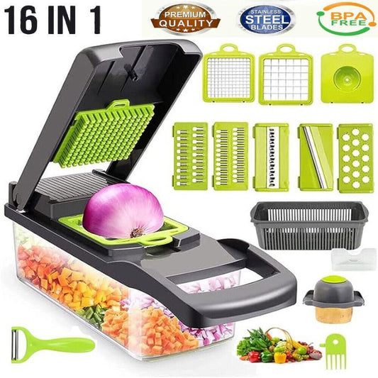 16in1 Vegetable Chopper Veggie Slicer with Box and Accessories 