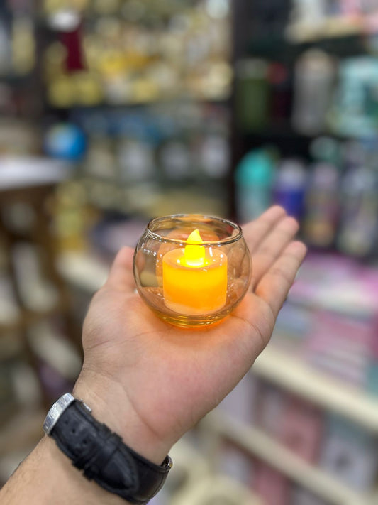 LED Glass Candle