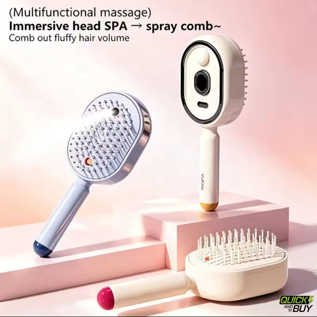 2-in-1 Scalp Massager & Spray Hair Brush
