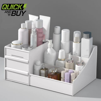  2Drawer 9Portion Cosmetics Plastic Table Organizer 