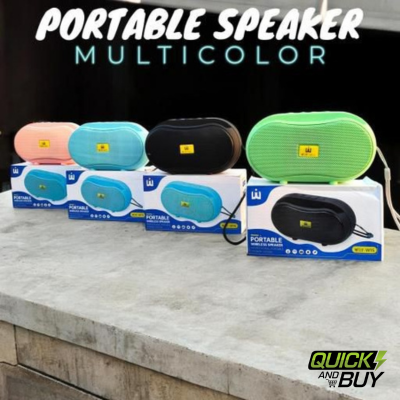 Wuf-W15 Portable Speaker High Quality Bass Sound With Cable (Box Pack) (Random Colours)
