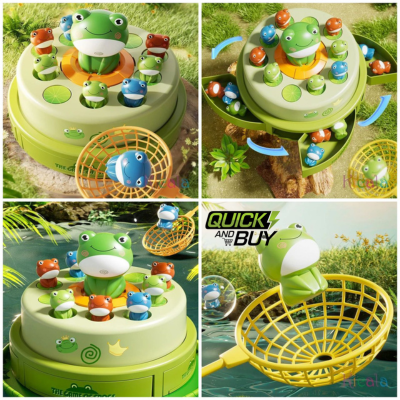  Kids Happy Childhood Flying Frog Catching Toy with 10 Frogs and 2 Catchers (Box Packing)