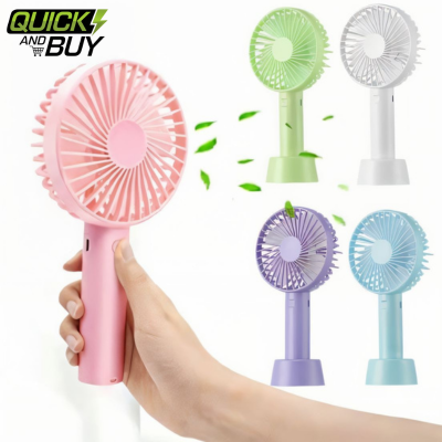 Mini Portable HandHeld Rechargeable Table Fan with 3 Speeds (Box Packing)