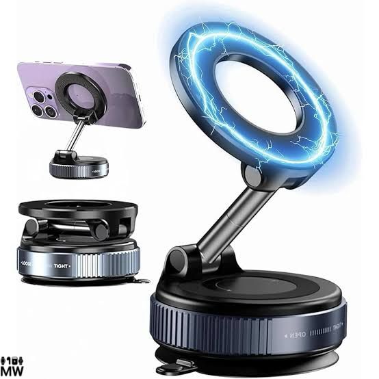 360° Car Vacuum Suction Magnetic Phone Holder - Adjustable, Sturdy, and Secure