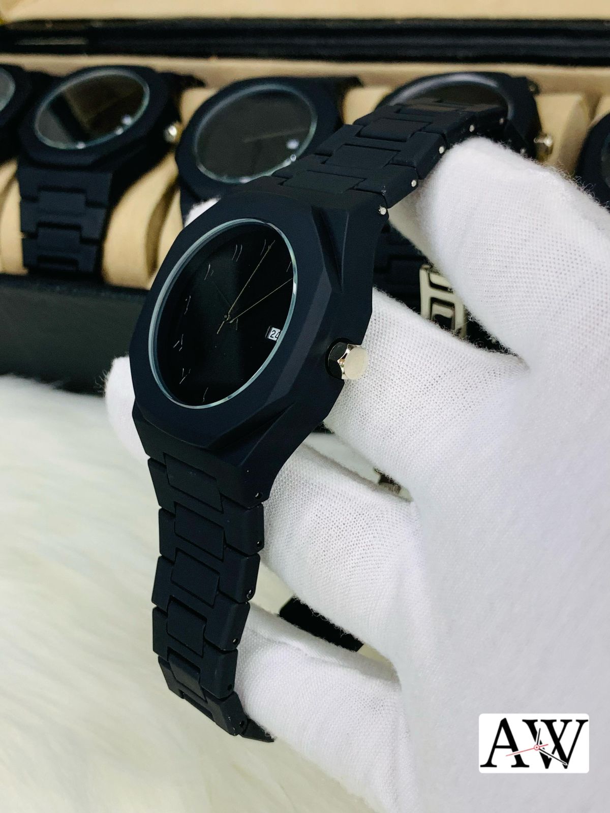 Premium Aura Fiber With Date Working | Lightweight Arabic Dial Watch
